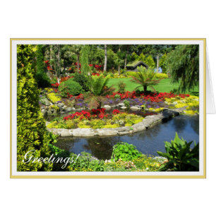 Cartão Linda Foto do Parque com Quadro ajustável