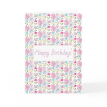 Linda Monograma Modernas Aquarela Flor Silvestre 