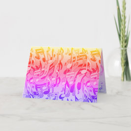 Cartão Linda Música Feliz Cores Musicais Upbeat Design