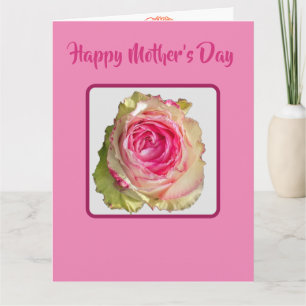 Cartão Linda Rosa Rosa Completa Dia das Mães