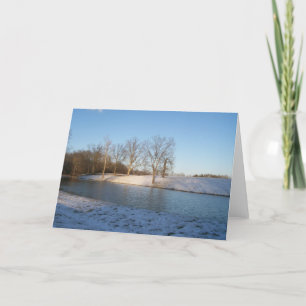 Cartão Linda Snowy Lake