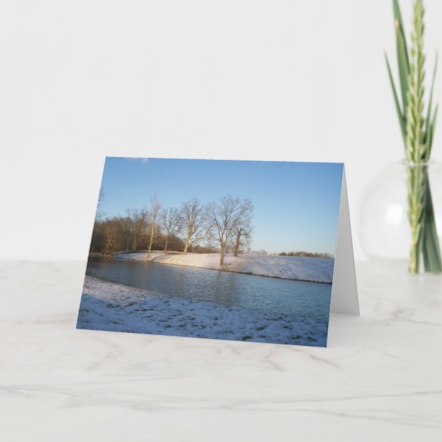 Cartão Linda Snowy Lake (Frente)