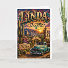 Cartão Linda Tucson Arizona Personalizado Sudoeste