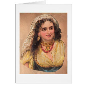 Cartão Linda Vintage Gypsy,