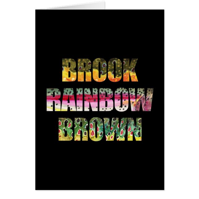 Cartão Lindas Cores de 3 Trutas (Frente)