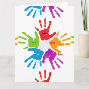 Cartão Lindas cores para o ano mais bonito