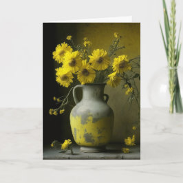 Cartão Lindas Flores Amarelas | Feliz Aniversário