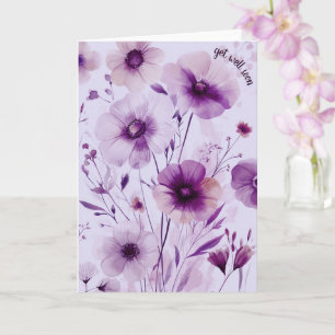 Cartão Lindas flores silvestres, flores ficam bem em brev