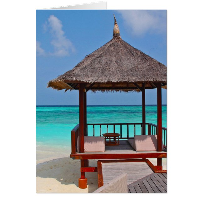 Cartão Lindas Ilhas Maldivas (Frente)