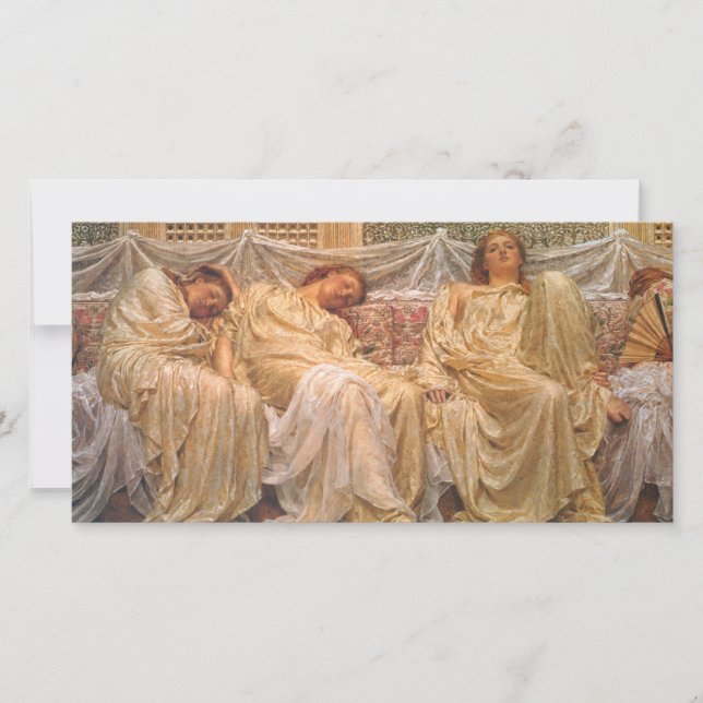 Cartão Lindas Mulheres Sonolentas (Sonhadores) (Arte Vint (Frente)