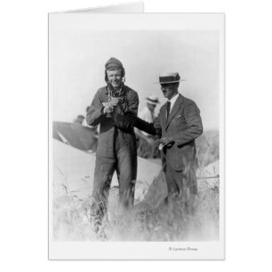 Cartão Lindbergh e Wright - plano destruído