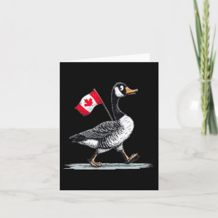 Cartão Lindo Animal do Canadá Olhar Com Ganso Legal
