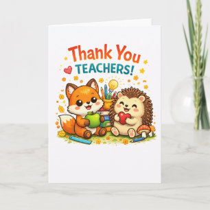Cartão Lindo desenho de apreciação para professores de ra