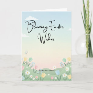 Cartão Lindo Design de Primavera de Páscoa - Vibrações Ad
