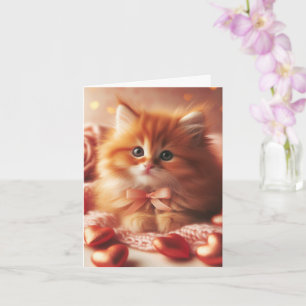 Cartão Lindo Gatinho de São Valentim