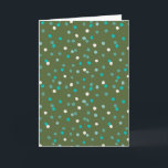 Cartão Lindo inverno bolinhas de bolinhas em cobertor ver<br><div class="desc">Lindo inverno bolinhas de bolinhas em verde e azul turquesa cobertor cartão de felicitações para todas as ocasiões</div>