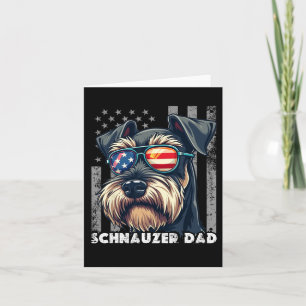 Cartão Lindo Mini Schnauzer Pai Cachorro Dia dos Pais Ban