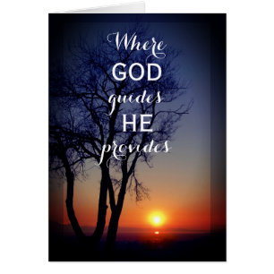 Cartão Lindo Sol Religioso "Deus Fornece"
