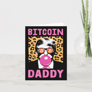 Cartão Lindo Trump Bitcoin Papai Finanças Cripto Dinheiro