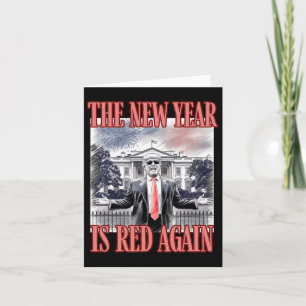 Cartão Lindo Trump O Ano Novo é Vermelho Novamente Casa B