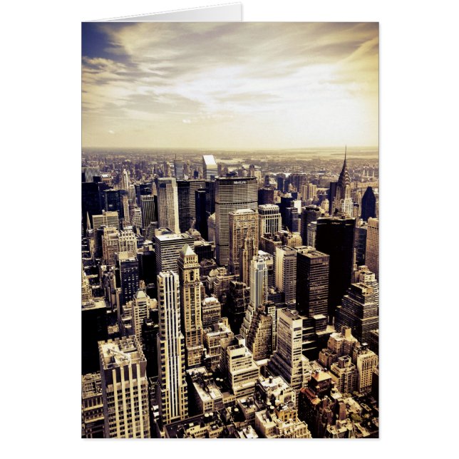 Cartão Lindos arranha-céus Nova Iorque (Frente)