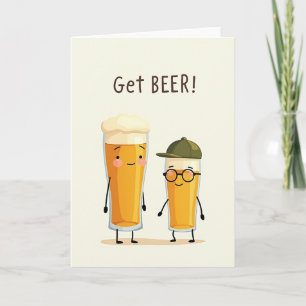 Cartão Lindos Copos de Cerveja para o Dia dos Pais