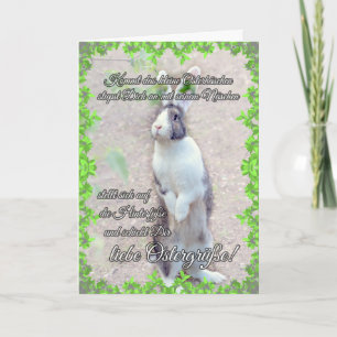 Cartão Lindos cumprimentos de Páscoa para os seus entes q