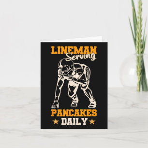 Cartão Lineman Servindo Pancakes Diariamente Engraçado Jo