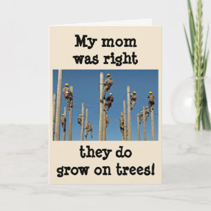 Cartão Linemen Grow on Trees
