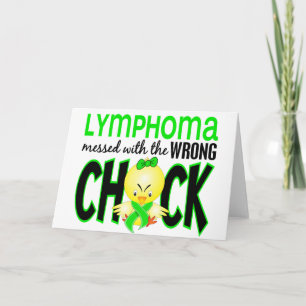 Cartão Linfoma sujado com o pintinho errado