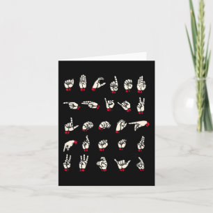 Cartão Língua de Sinais - Alfabeto A a Z ASL Consciência 