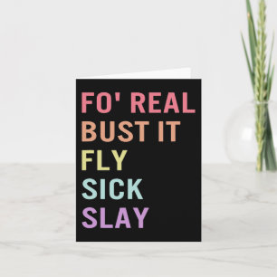 Cartão Língua de Sinais Fo Real Rebenta Ela Gíria da Líng