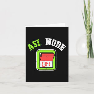 Cartão Linguagem de Sinais Americana ASL Im Sensibilizaçã