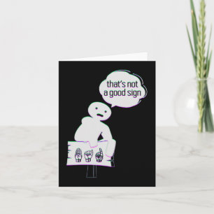 Cartão Linguagem de Sinais ASL American Fala Consciência 