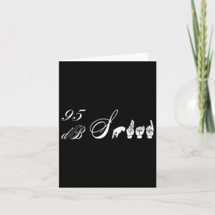 Cartão Linguagem de Sinais da Equipe 95 Db Conscientizaçã