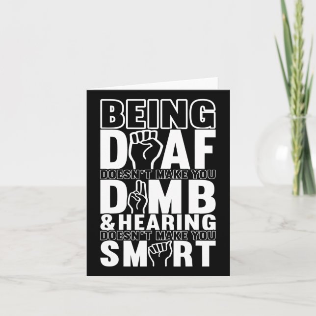 Cartão linguagem de sinais de consciência Linguagem de si (Frente)