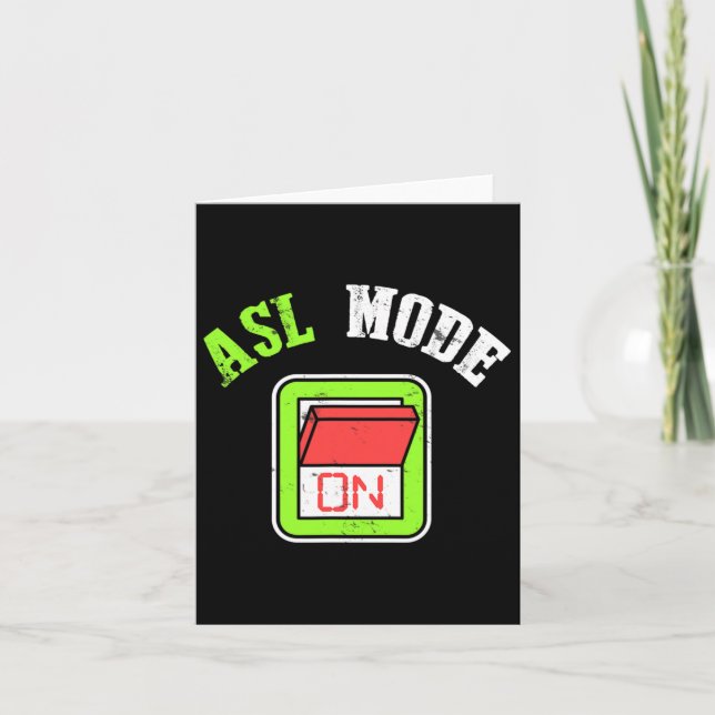 Cartão Linguagem de Sinal Americano Asl Im Deficiente Con (Frente)