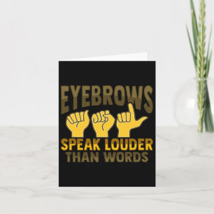 Cartão Linguagem Gestual Surdez Perda Auditiva Conscienti