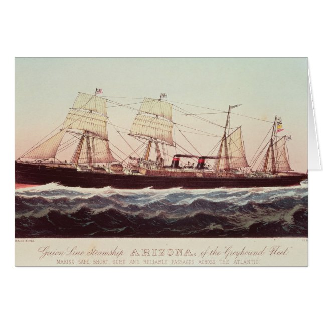 Cartão Linha arizona de Guion do navio a vapor (Frente Horizontal)