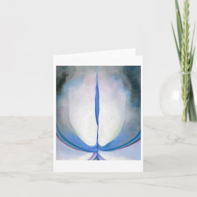 Cartão Linha Azul, Georgia O'Keeffe, Belas Artes (Frente)