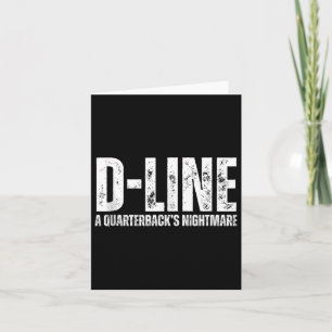 Cartão Linha D A Quarterbacks de futebol Lineman T