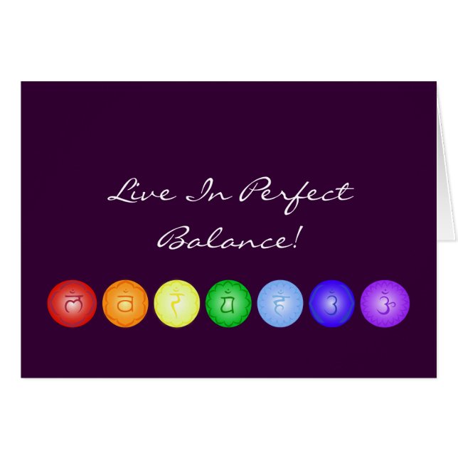 Cartão Linha de 7 Chakras (Frente Horizontal)