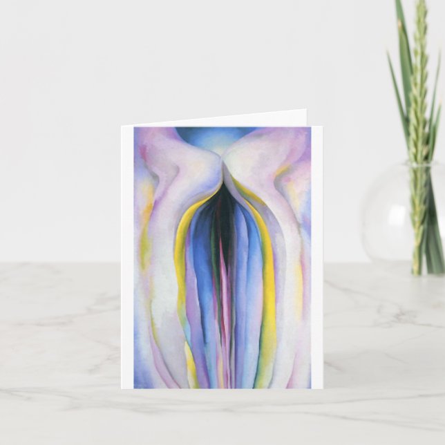 Cartão Linha de cinzas, Georgia O'Keeffe, (Frente)