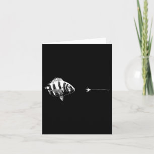 Cartão Linha De Gancho De Pesca De Voo Gráfico - Folha De