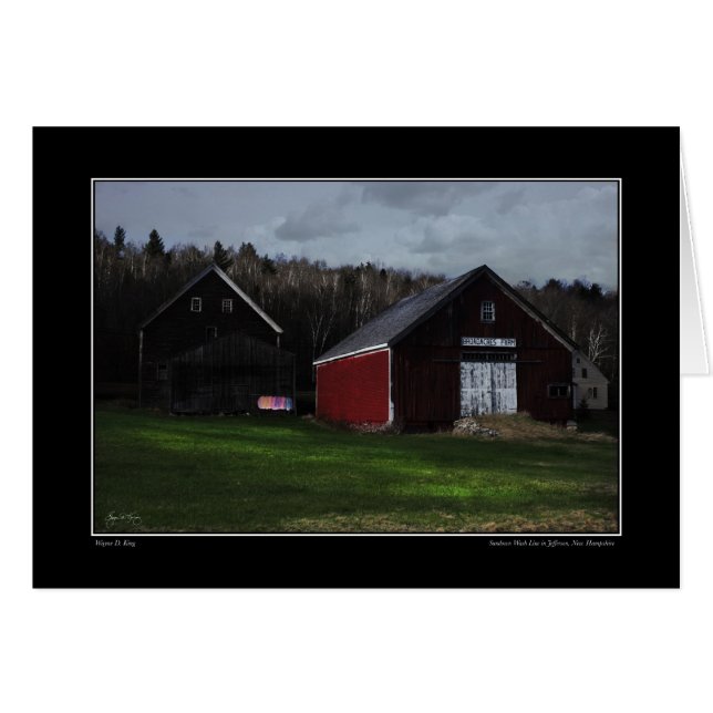 Cartão Linha de Lava-Sol em Jefferson, NH (Frente Horizontal)