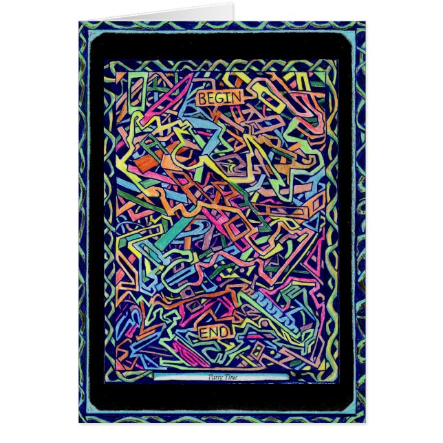 Cartão Linha de masterização de tempo de festa (Frente)