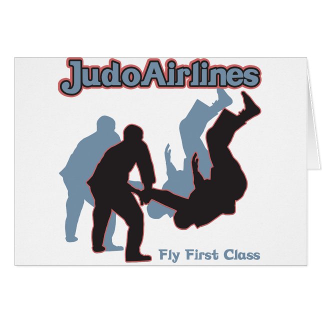 Cartão Linhas aéreas do judo (Frente Horizontal)