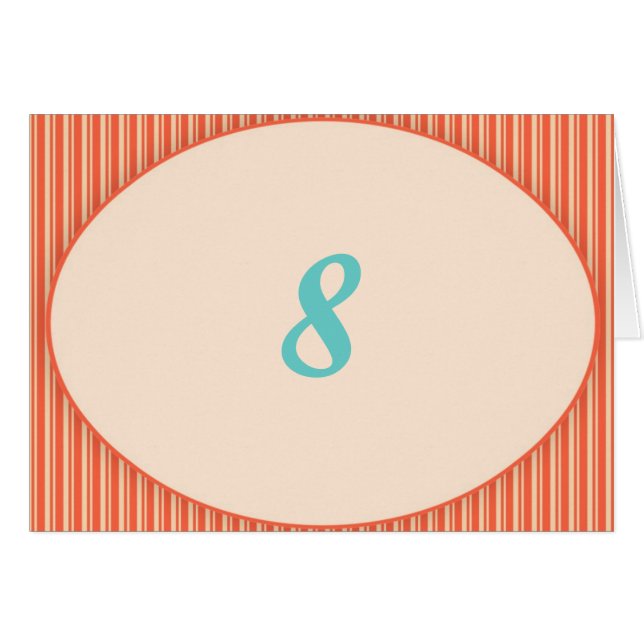 Cartão Linhas alaranjadas modelo da barraca da mesa (Frente horizontal)