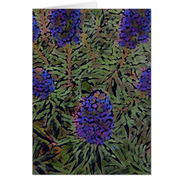 Cartão Linhas de Lavanda (Frente)