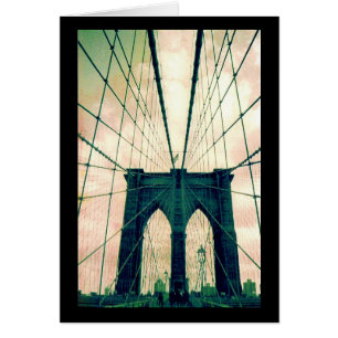 Cartão linhas de ponte brooklyn